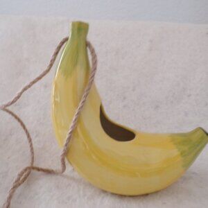 BARGAIN Yellow Banana Shape Plant Hanger Fruit Planter Indoor Outdoor Garden